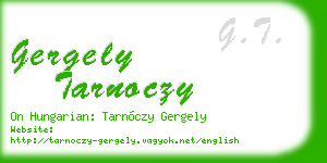 gergely tarnoczy business card